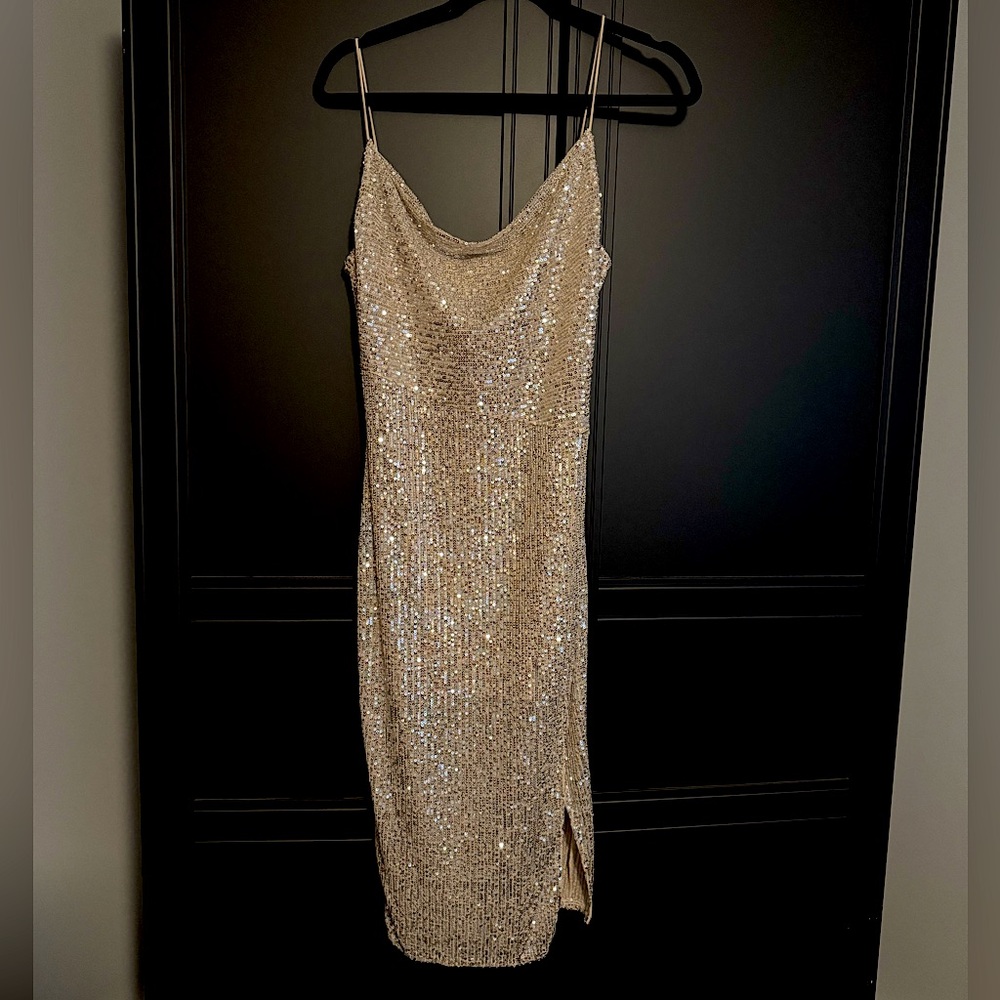 NWOT Gold Sequin Dress